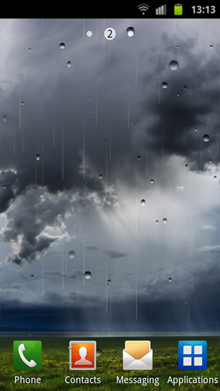Screenshot dello Schermo Rain sul cellulare e tablet.