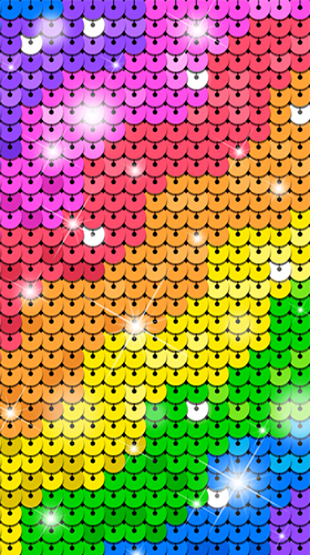 Screenshot dello Schermo Rainbow sequin flip sul cellulare e tablet.