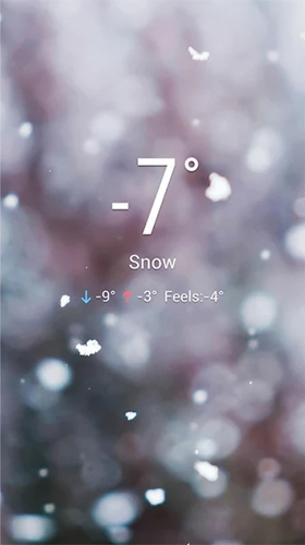 Screenshot dello Schermo Real Time Weather sul cellulare e tablet.