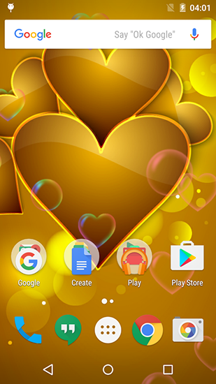 Scaricare Red and gold love — sfondi animati gratuiti per l'Android su un Desktop. 