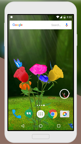 Screenshot dello Schermo Rose 3D by Live Wallpaper sul cellulare e tablet.