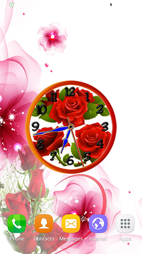 Screenshot dello Schermo Rose clock by Mobile Masti Zone sul cellulare e tablet.