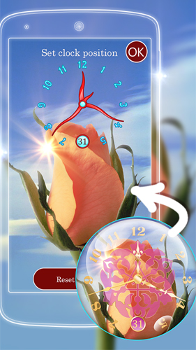 Screenshot dello Schermo Rose picture clock by Webelinx Love Story Games sul cellulare e tablet.