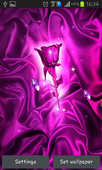 Scaricare Rose crystal — sfondi animati gratuiti per l'Android su un Desktop. 
