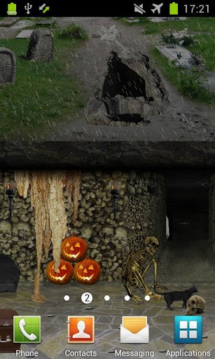 Scaricare Scary cemetery — sfondi animati gratuiti per l'Android su un Desktop. 