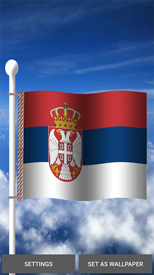 Scaricare Serbian Flag 3D — sfondi animati gratuiti per l'Android su un Desktop. 