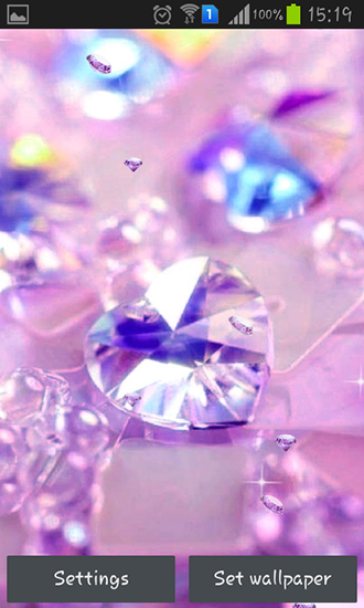 Scaricare Shiny diamonds — sfondi animati gratuiti per l'Android su un Desktop. 