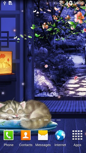 Scaricare Sleeping kitten — sfondi animati gratuiti per l'Android su un Desktop. 