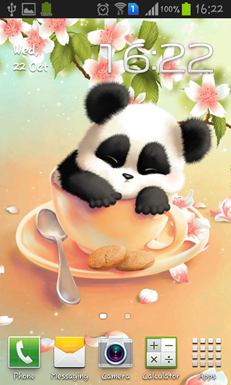 Scaricare Sleepy panda — sfondi animati gratuiti per l'Android su un Desktop. 