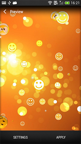 Screenshot dello Schermo Smiley sul cellulare e tablet.