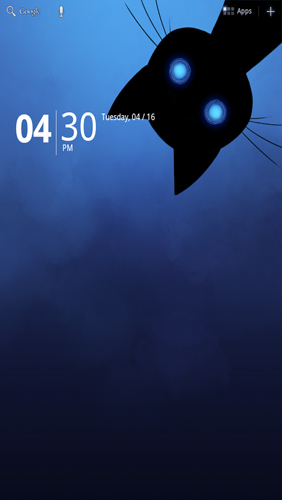 Screenshot dello Schermo Sneaky Cat sul cellulare e tablet.