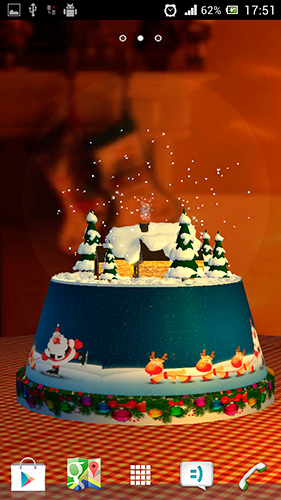 Scaricare Snow globe 3D — sfondi animati gratuiti per l'Android su un Desktop. 