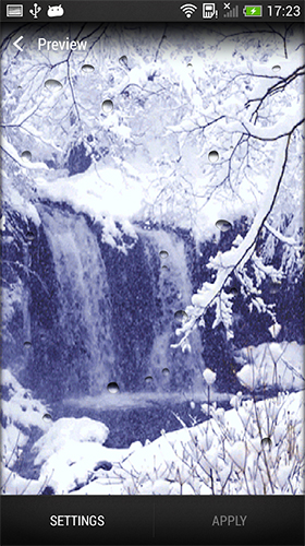 Screenshot dello Schermo Snowfall by Live Wallpaper HD 3D sul cellulare e tablet.