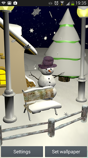 Scaricare Snowfall 3D — sfondi animati gratuiti per l'Android su un Desktop. 