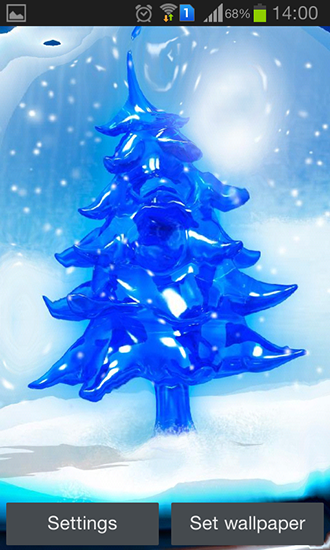 Scaricare Snowy Christmas tree HD — sfondi animati gratuiti per l'Android su un Desktop. 