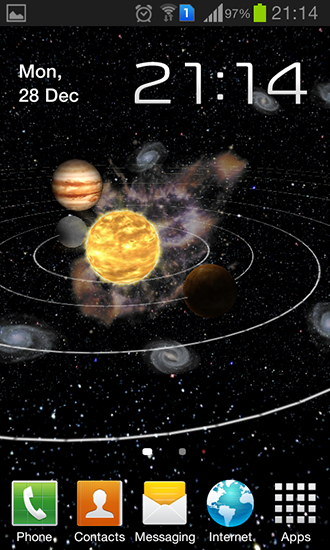 Scaricare Solar system 3D — sfondi animati gratuiti per l'Android su un Desktop. 
