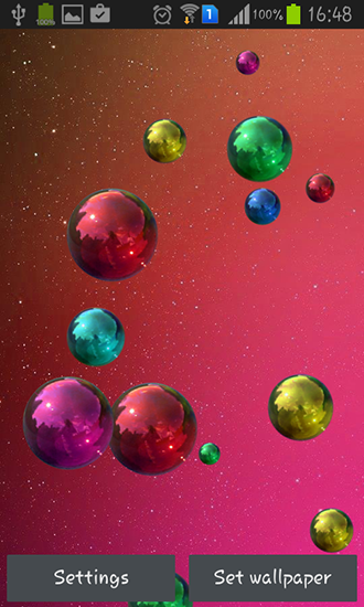 Scaricare Space bubbles — sfondi animati gratuiti per l'Android su un Desktop. 