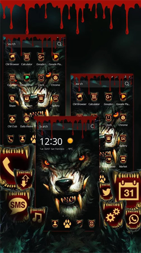 Screenshot dello Schermo Spiky bloody king wolf sul cellulare e tablet.