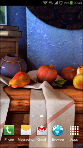 Screenshot dello Schermo Still Life 3D sul cellulare e tablet.
