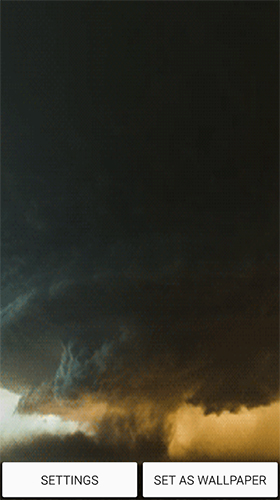 Screenshot dello Schermo Storm sounds sul cellulare e tablet.