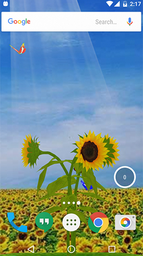 Screenshot dello Schermo Sunflower 3D sul cellulare e tablet.