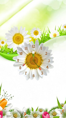 Screenshot dello Schermo Sunflower clock sul cellulare e tablet.