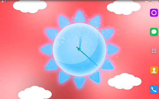 Scaricare Sunny weather clock — sfondi animati gratuiti per l'Android su un Desktop. 