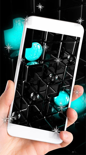 Screenshot dello Schermo Tech neon glass ball sul cellulare e tablet.