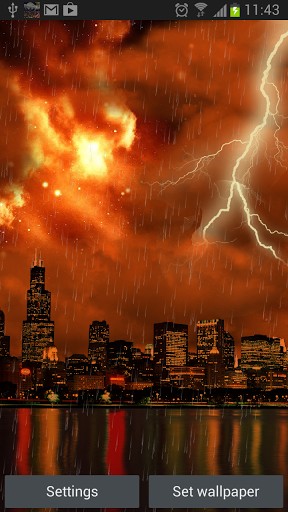 Scaricare The real thunderstorm HD (Chicago) — sfondi animati gratuiti per l'Android su un Desktop. 