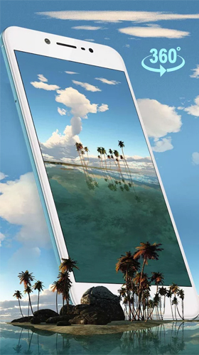 Screenshot dello Schermo Tropical island 3D sul cellulare e tablet.