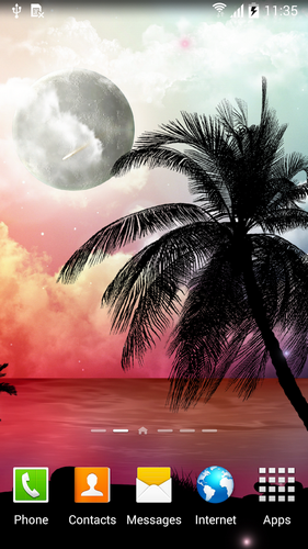 Scaricare Tropical night — sfondi animati gratuiti per l'Android su un Desktop. 