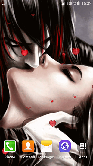 Scaricare Vampire Love — sfondi animati gratuiti per l'Android su un Desktop. 