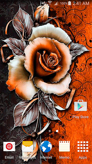 Scaricare Vintage flower — sfondi animati gratuiti per l'Android su un Desktop. 