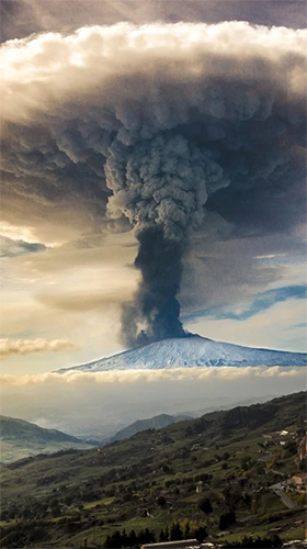Screenshot dello Schermo Volcano sul cellulare e tablet.