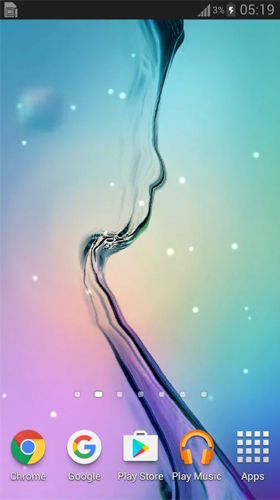 Screenshot dello Schermo Water galaxy sul cellulare e tablet.