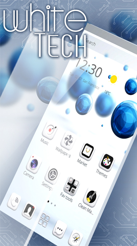 Screenshot dello Schermo White tech sul cellulare e tablet.
