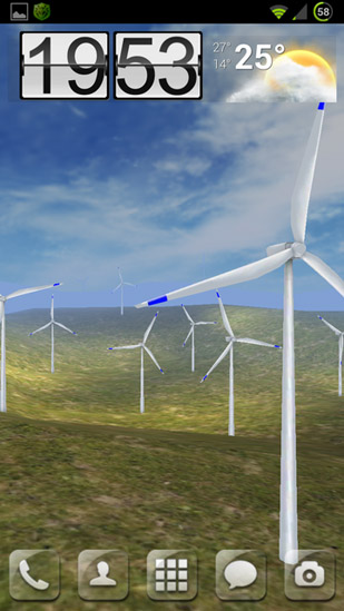 Scaricare Wind turbines 3D — sfondi animati gratuiti per l'Android su un Desktop. 