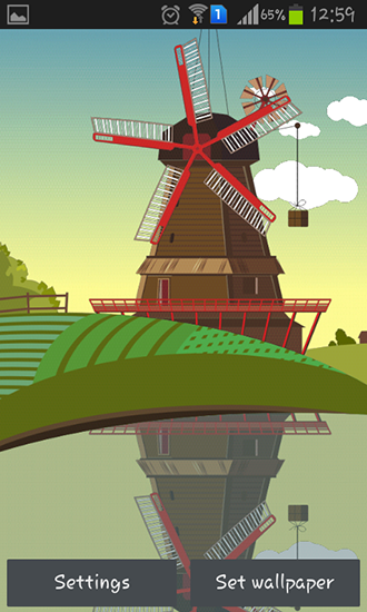 Scaricare Windmill and pond — sfondi animati gratuiti per l'Android su un Desktop. 