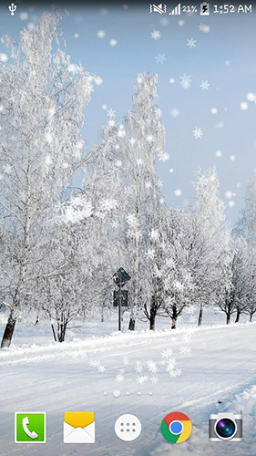 Screenshot dello Schermo Winter snow by live wallpaper HongKong sul cellulare e tablet.