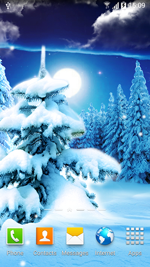 Scaricare Winter forest 2015 — sfondi animati gratuiti per l'Android su un Desktop. 