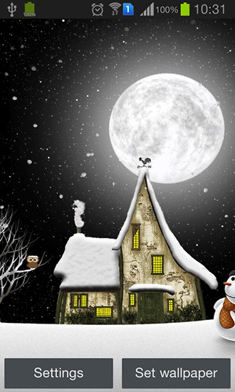 Scaricare Winter night by Mebsoftware — sfondi animati gratuiti per l'Android su un Desktop. 