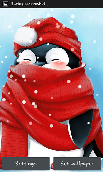 Scaricare Winter penguin — sfondi animati gratuiti per l'Android su un Desktop. 