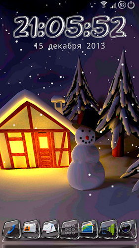 Scaricare Winter snow in gyro 3D — sfondi animati gratuiti per l'Android su un Desktop. 