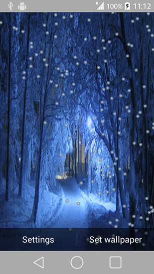 Scaricare Winter snowfall — sfondi animati gratuiti per l'Android su un Desktop. 