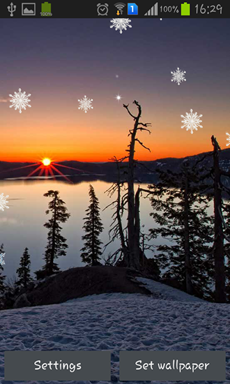 Scaricare Winter sunset — sfondi animati gratuiti per l'Android su un Desktop. 