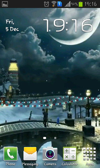 Scaricare Winter village 3D — sfondi animati gratuiti per l'Android su un Desktop. 
