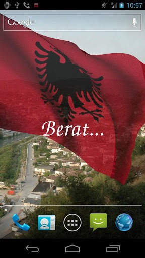 Screenshot dello Schermo 3D flag of Albania sul cellulare e tablet.