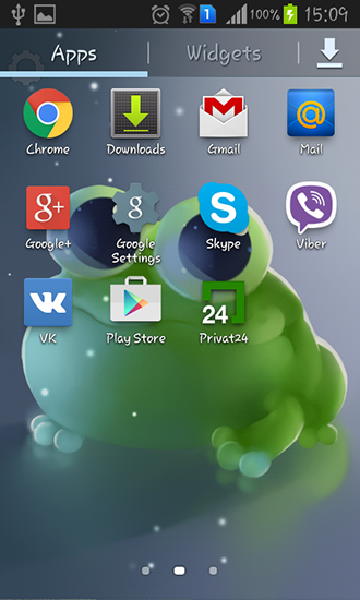 Screenshot dello Schermo Apple frog sul cellulare e tablet.