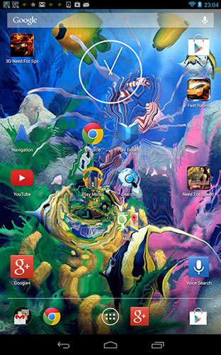 Screenshot dello Schermo Aquarium 3D by Shyne Lab sul cellulare e tablet.