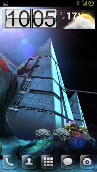 Screenshot dello Schermo Atlantis 3D pro sul cellulare e tablet.